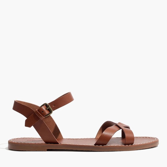 Madewell Shoes - Madewell Sandals Leather Boardwalk Strappy Shoes Size 8